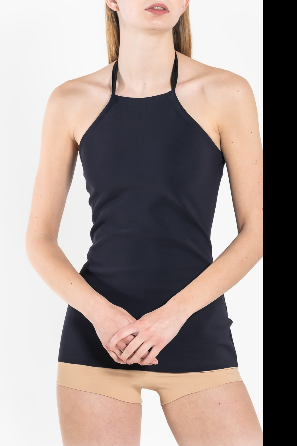 T9 Open back satin bow top