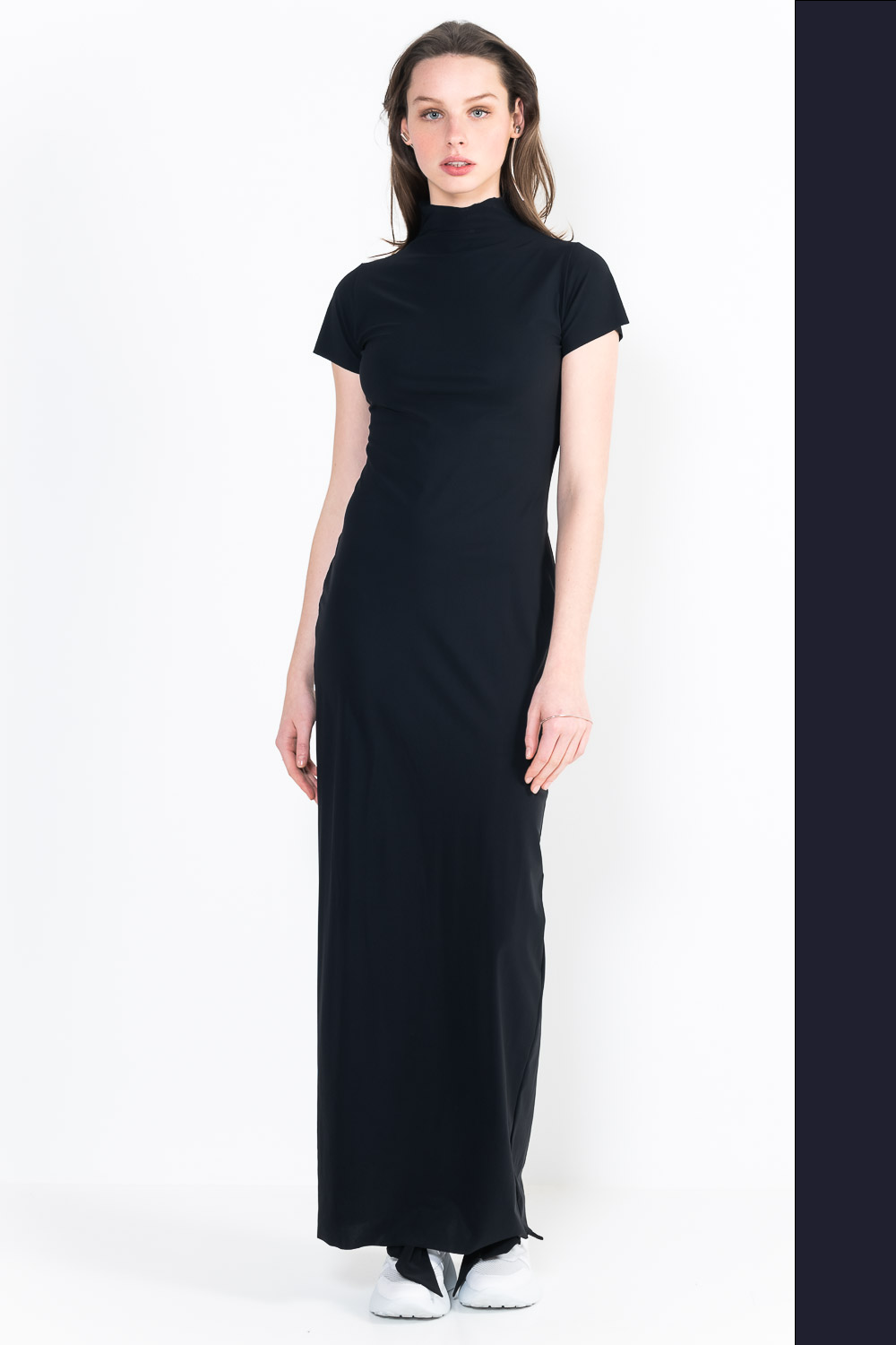 L10Ter Dress high collar short sleeves long