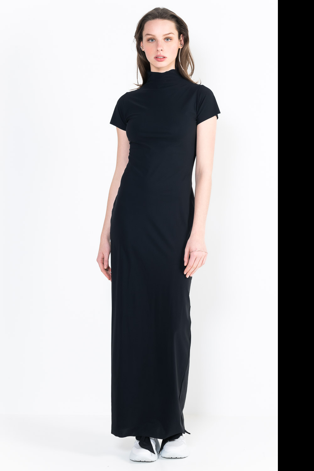 L10Ter Dress high collar short sleeves long