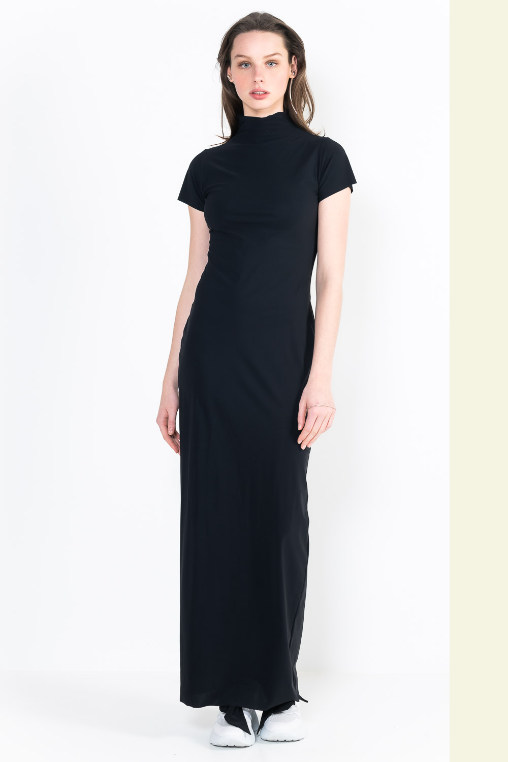 L10Ter Dress high collar short sleeves long