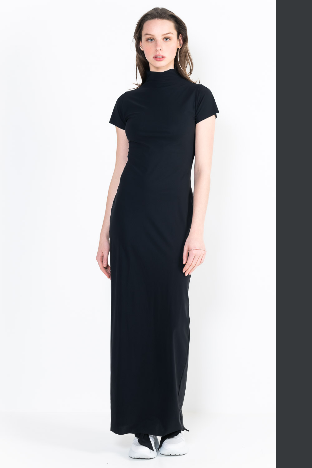 L10Ter Dress high collar short sleeves long