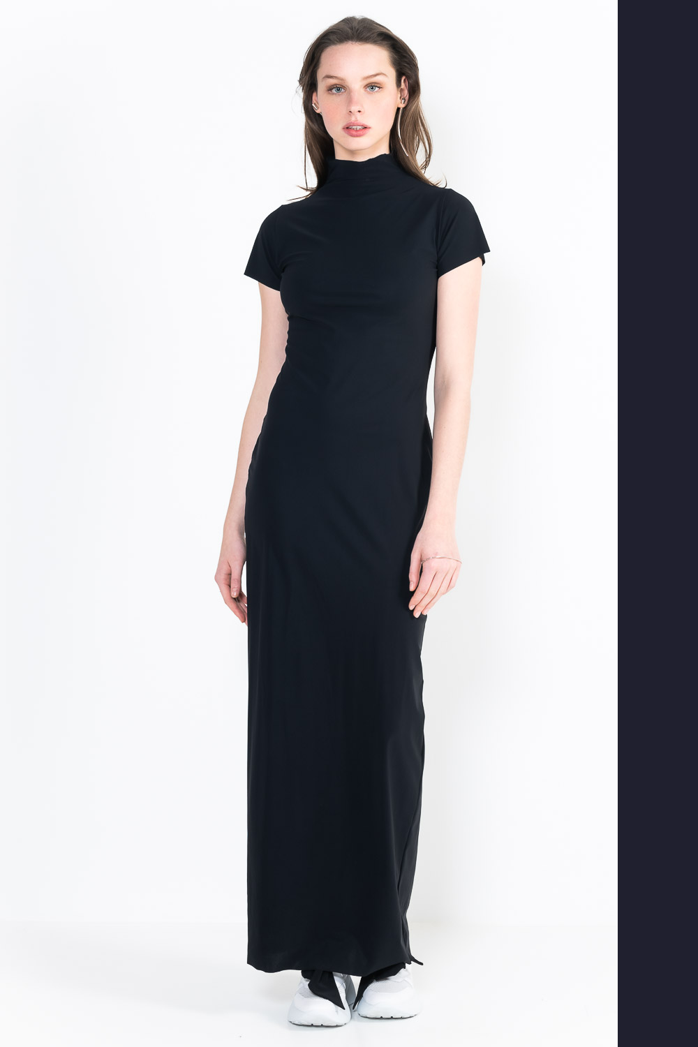 L10Ter Dress high collar short sleeves long