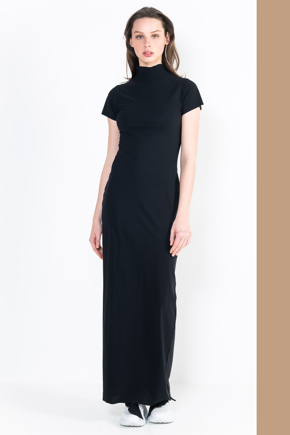 L10Ter Dress high collar short sleeves long