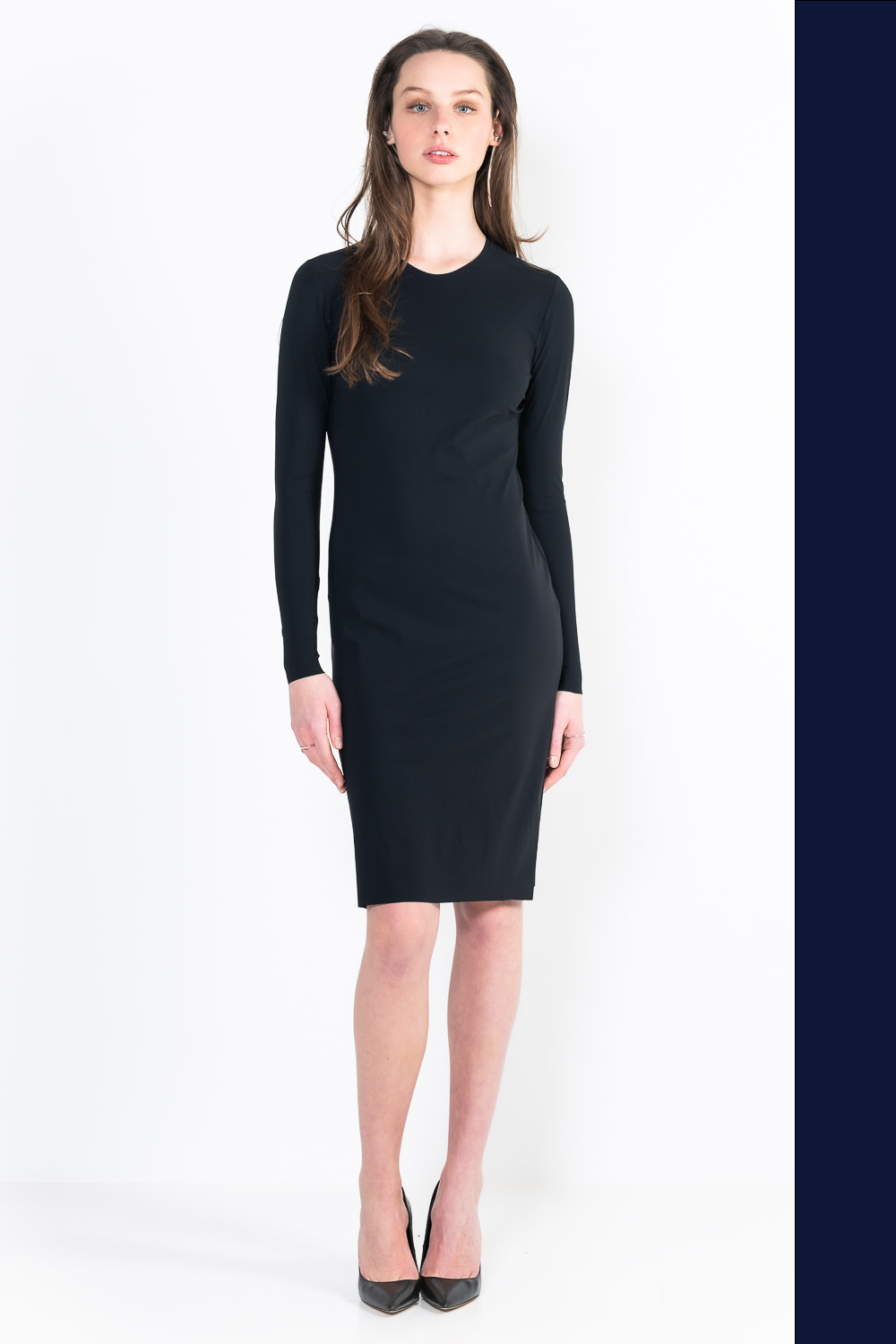 L11Bis short long sleeve crew neck dress