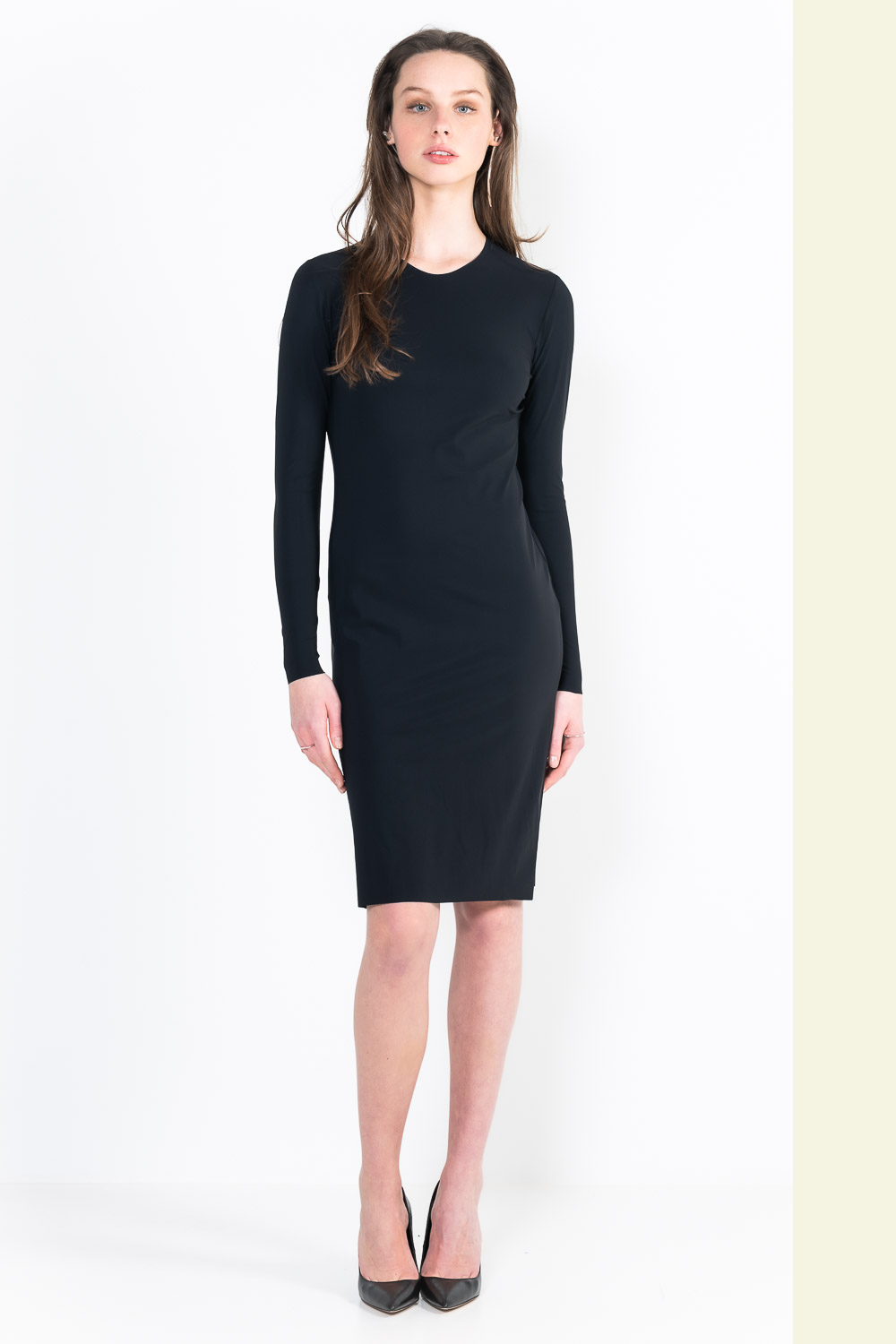 L11Bis short long sleeve crew neck dress