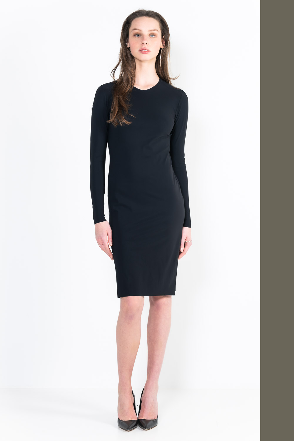 L11Bis short long sleeve crew neck dress