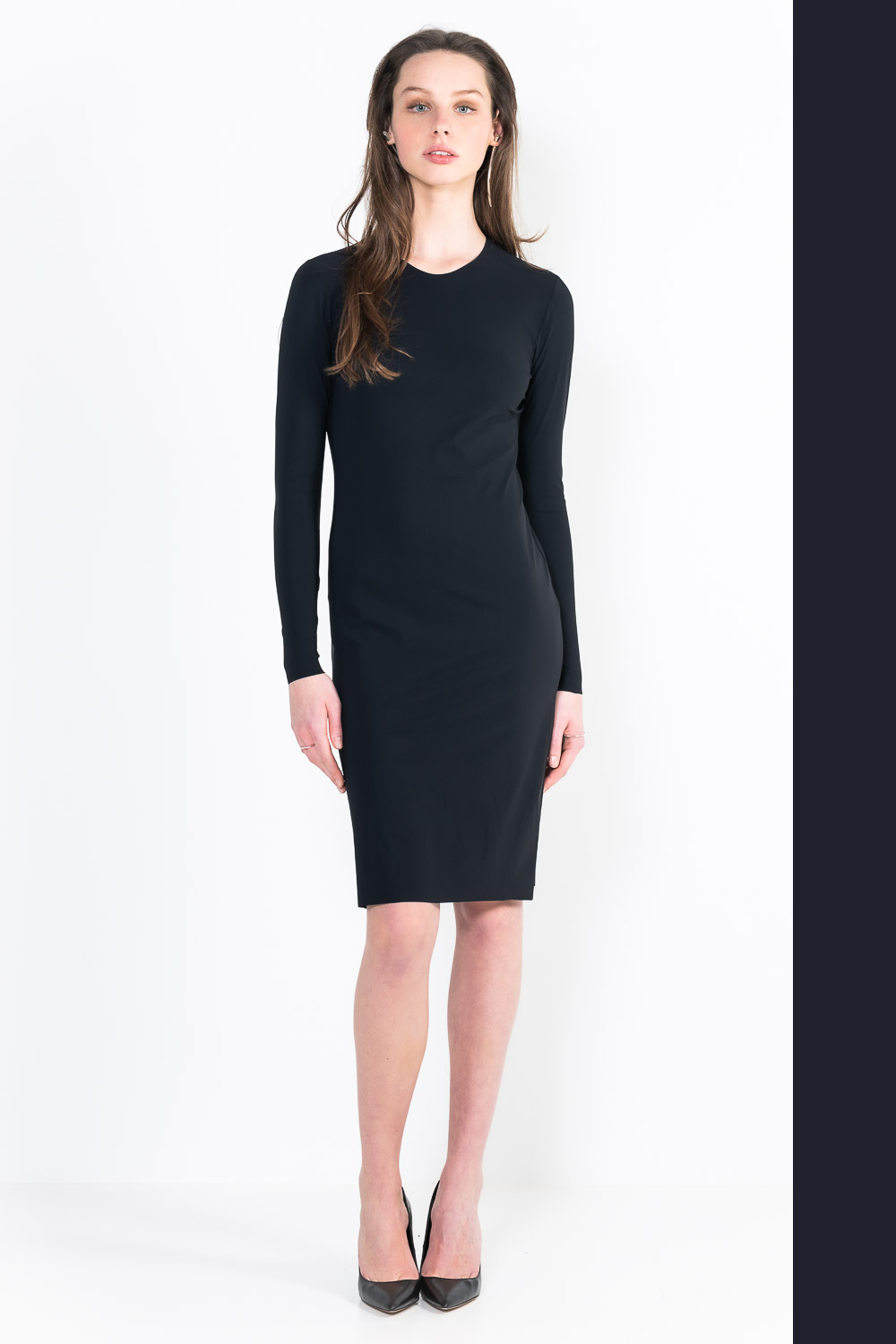 L11Bis short long sleeve crew neck dress