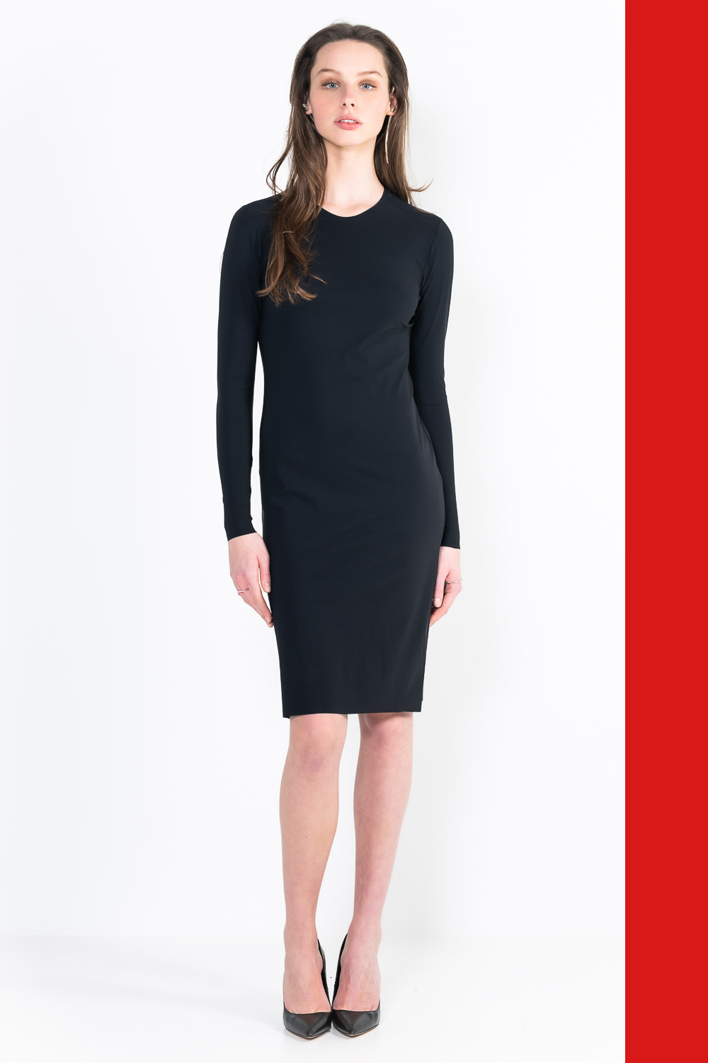 L11Bis short long sleeve crew neck dress