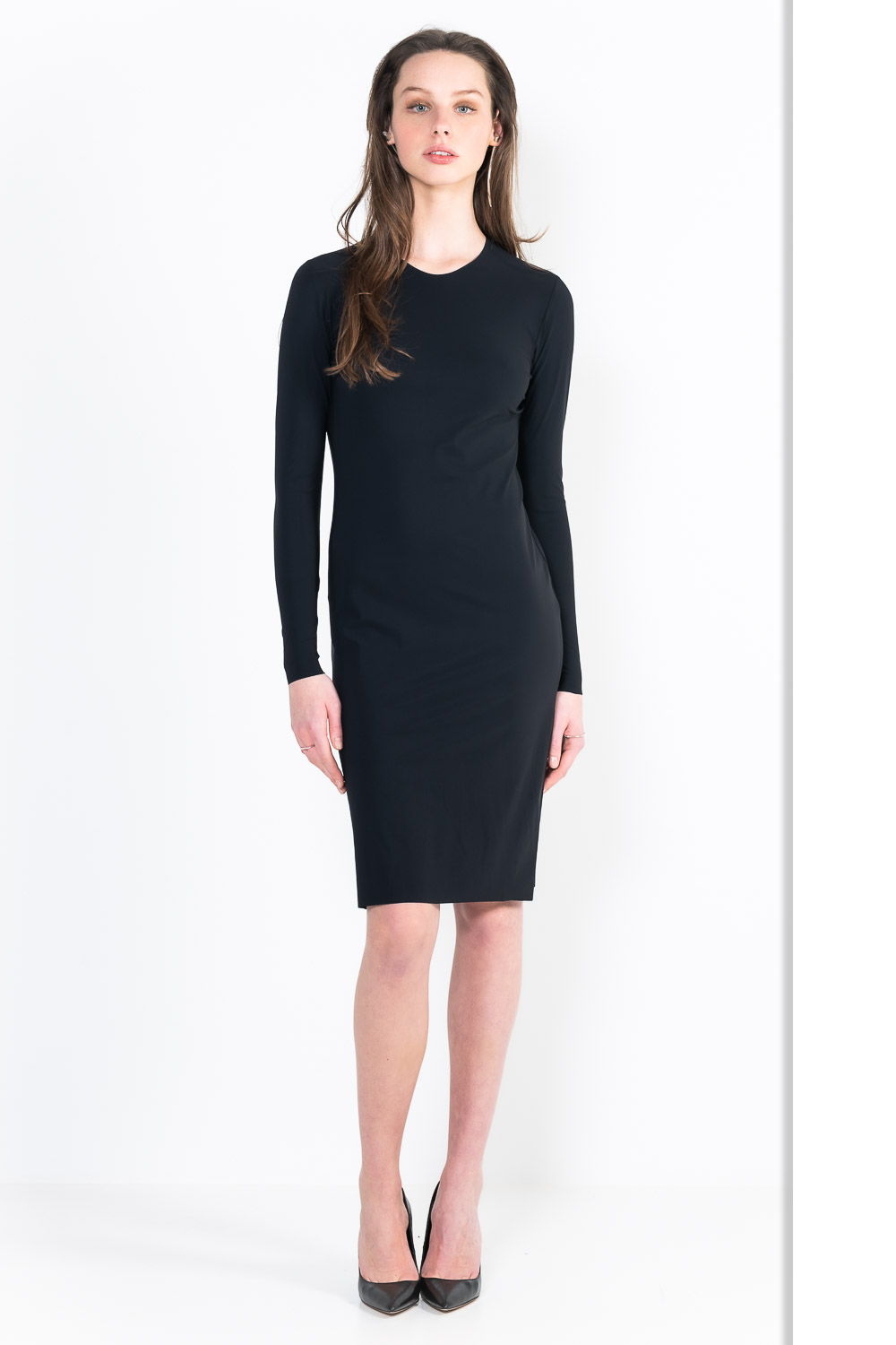 L11Bis short long sleeve crew neck dress