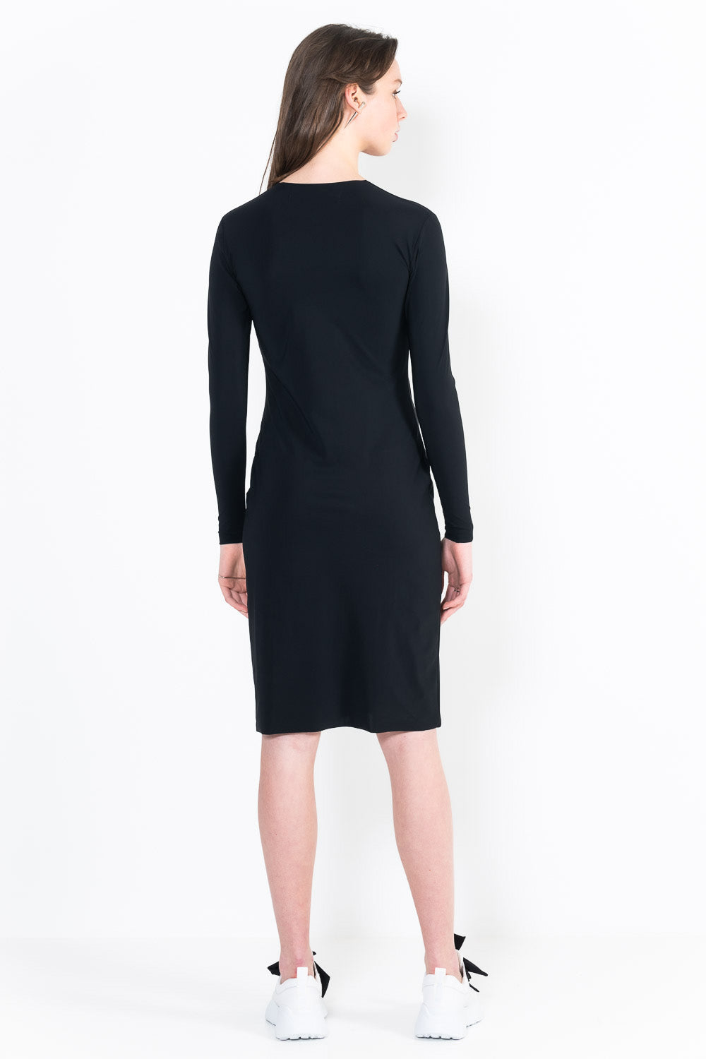 L12Bis dress U neckline long sleeves short