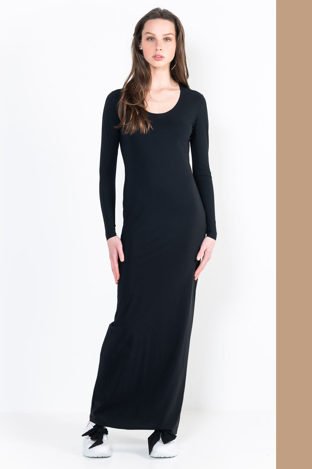 L12Ter Dress U neckline long sleeves long