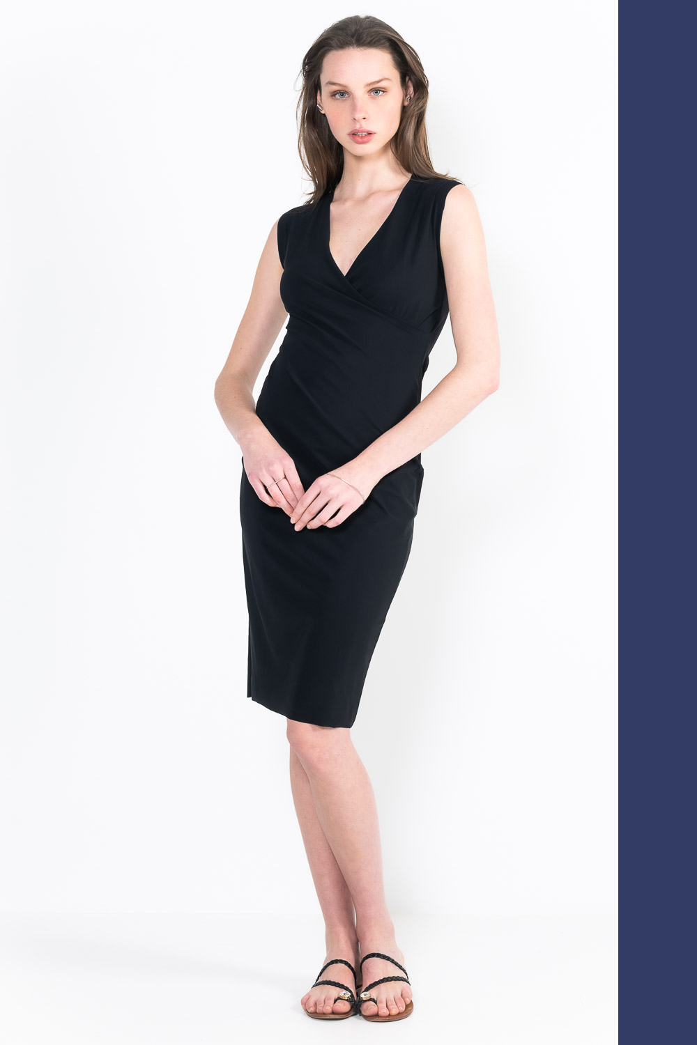L29Bis Short sleeveless wrap dress