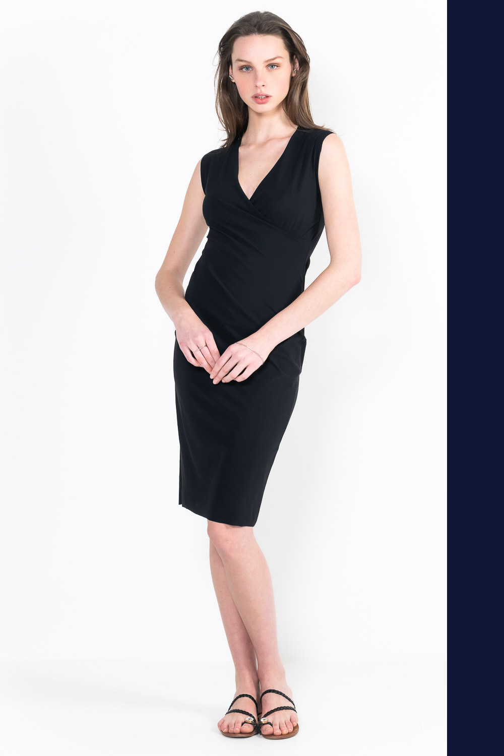 L29Bis Short sleeveless wrap dress