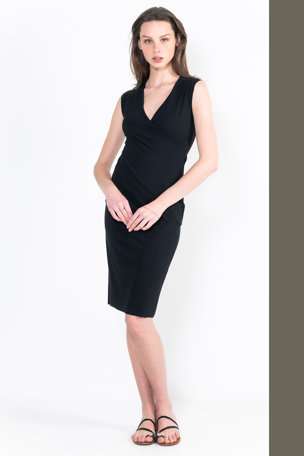 L29Bis Short sleeveless wrap dress