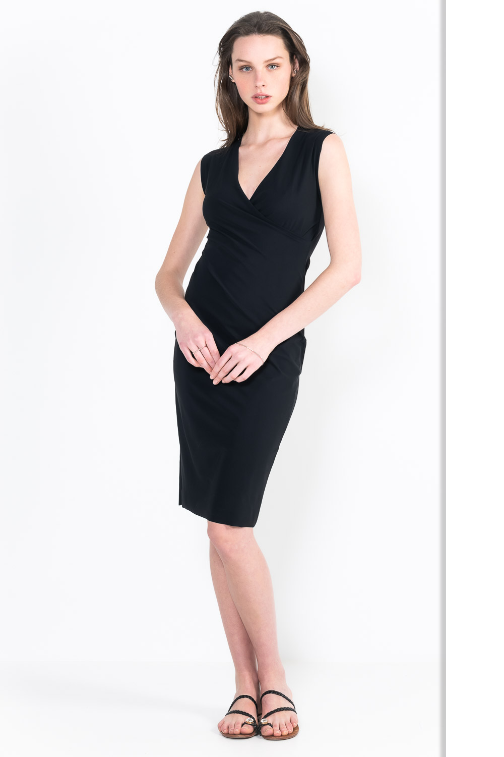 L29Bis Short sleeveless wrap dress