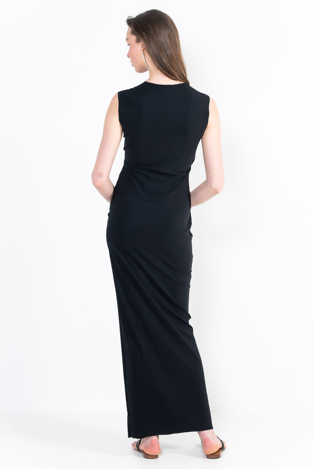 L29Ter Long sleeveless wrap dress