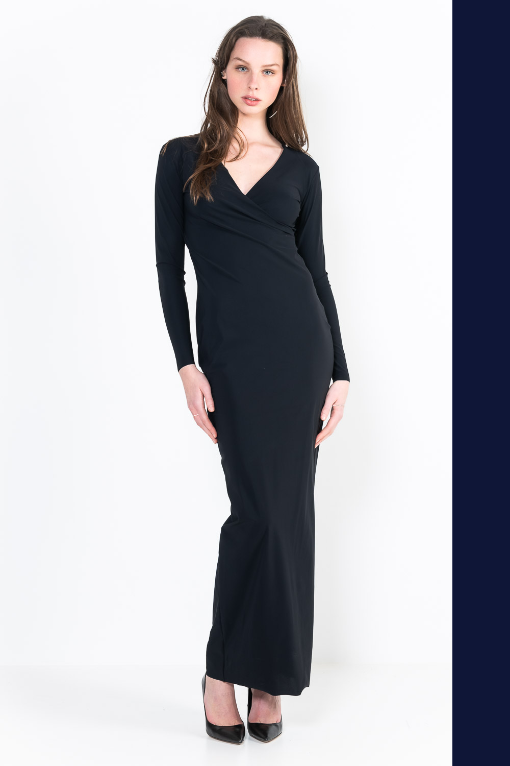 L30Ter Wrap dress long sleeves long