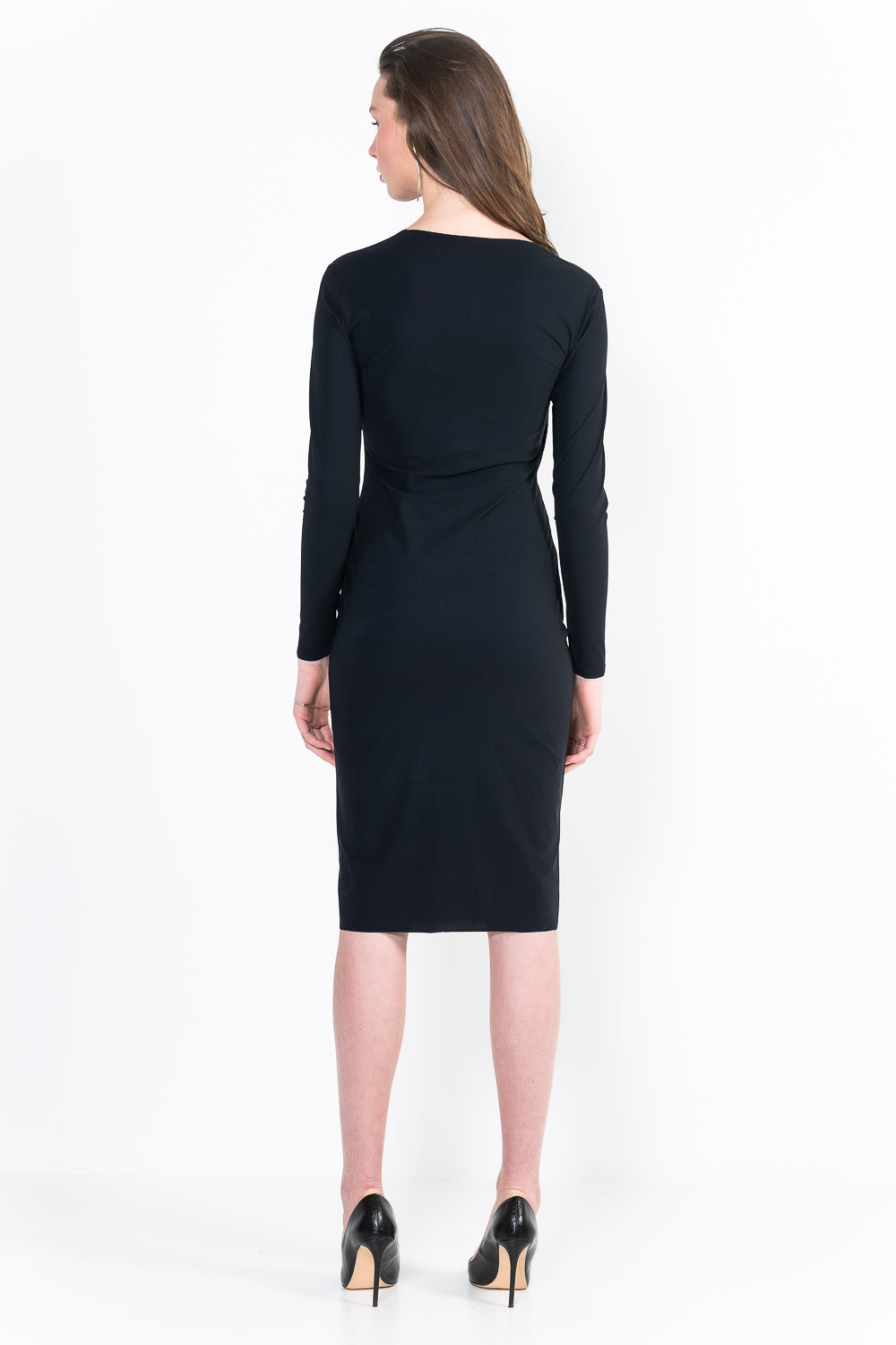 L30Bis Short wrap dress with long sleeves