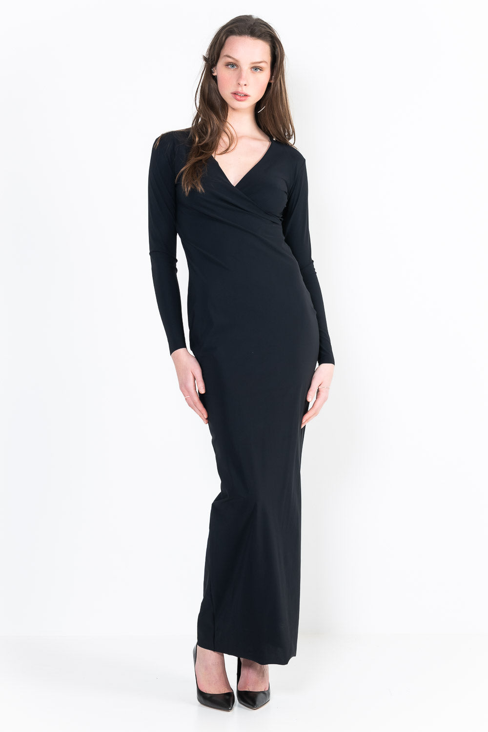 L30Ter Wrap dress long sleeves long
