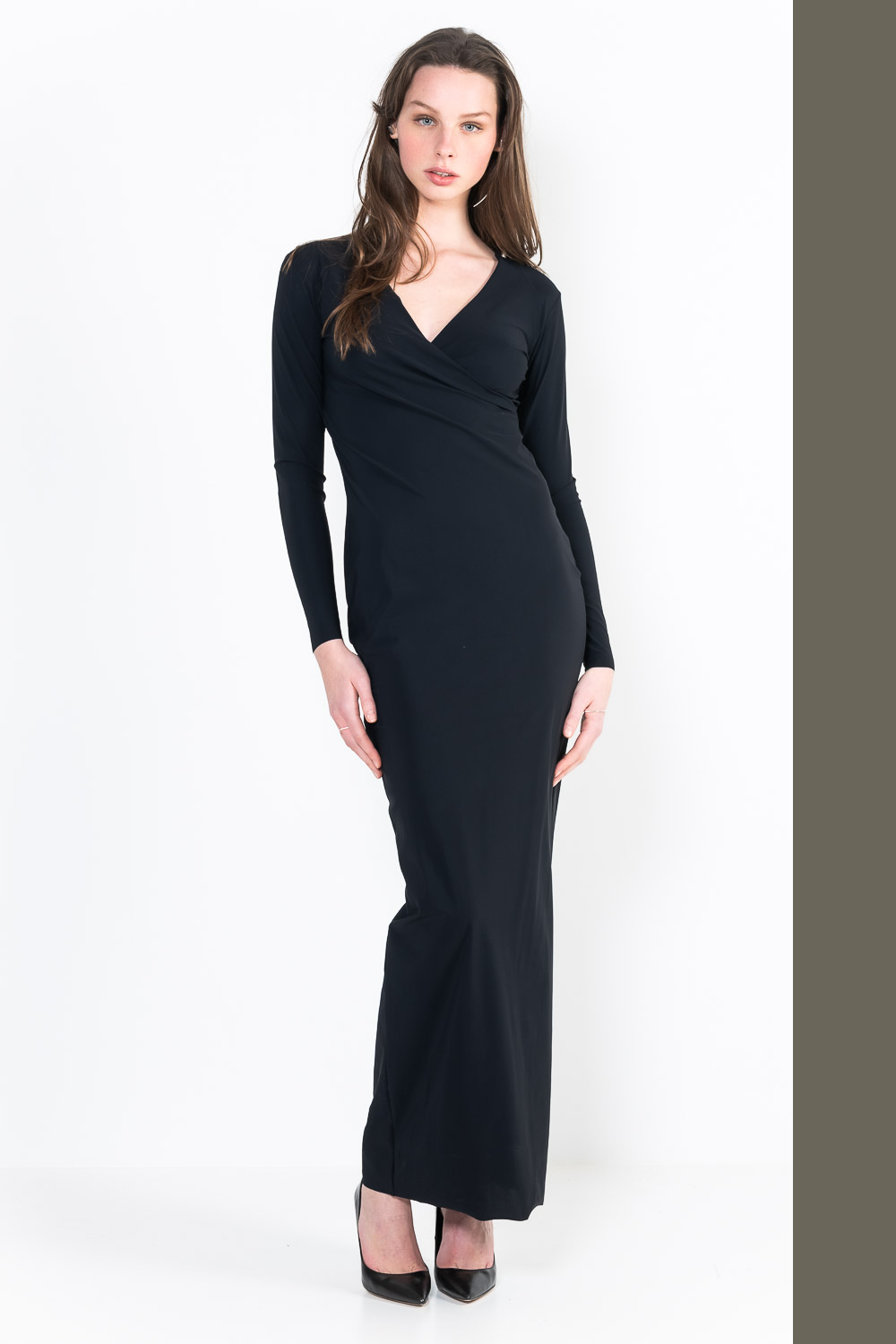 L30Ter Wrap dress long sleeves long