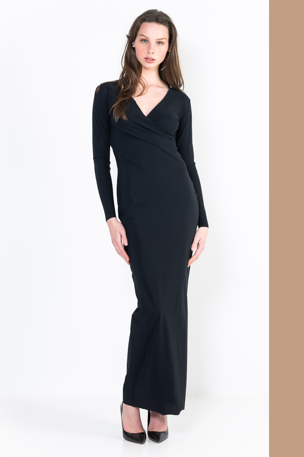 L30Ter Wrap dress long sleeves long
