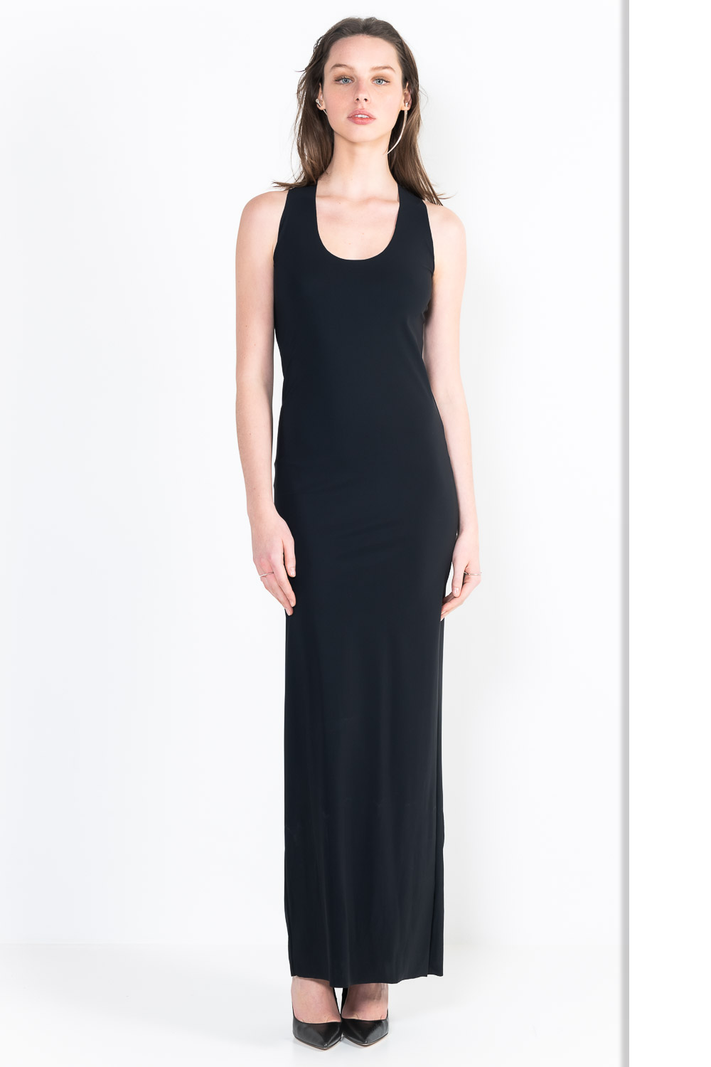 L6Ter long U-neck marcel dress