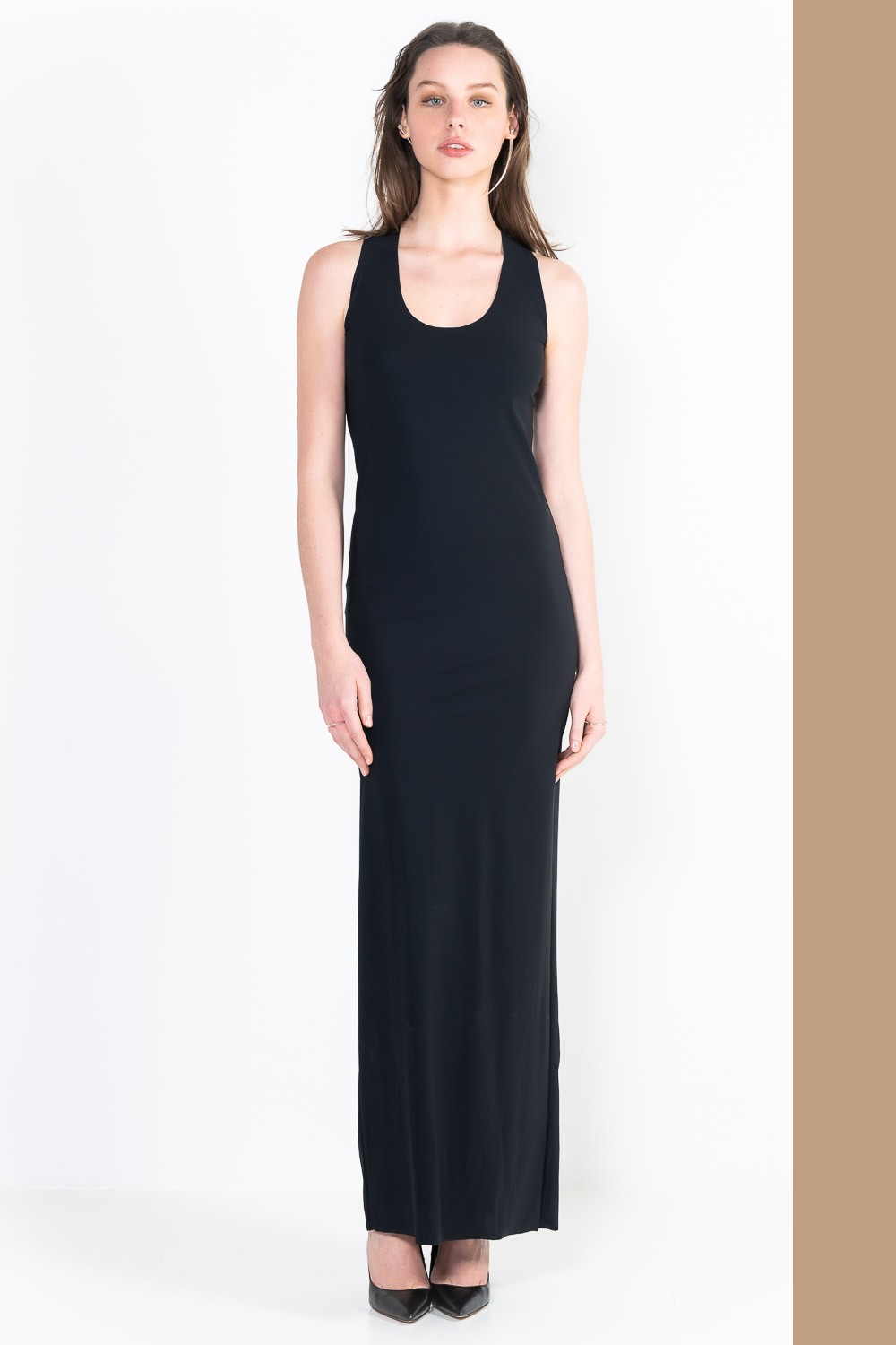 L6Ter long U-neck marcel dress