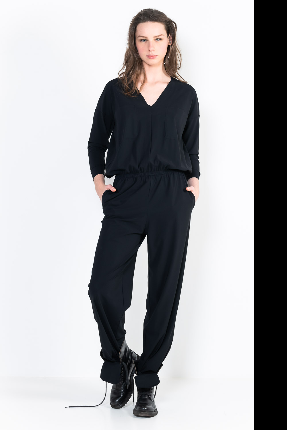 L76 2-pocket blouse jumpsuit