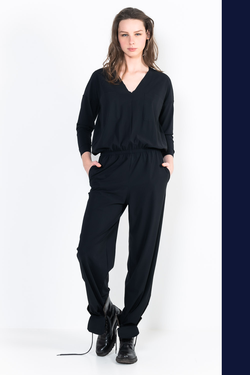 L76 2-pocket blouse jumpsuit