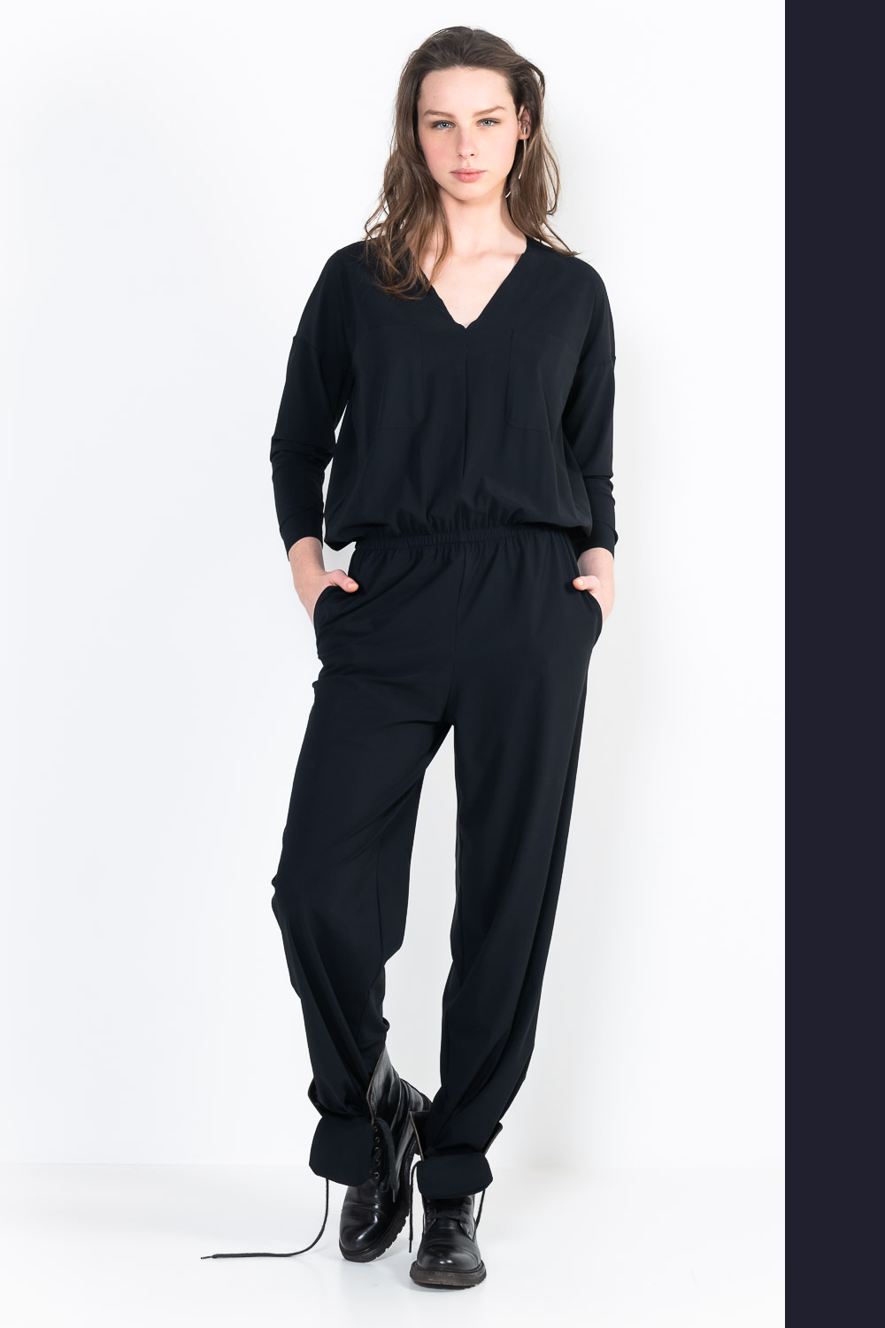 L76 2-pocket blouse jumpsuit