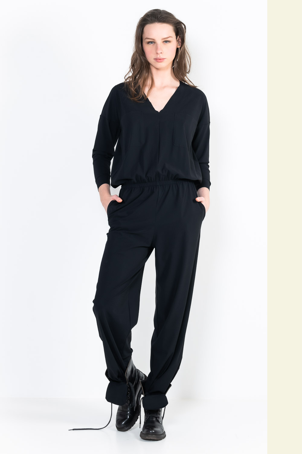 L76 2-pocket blouse jumpsuit