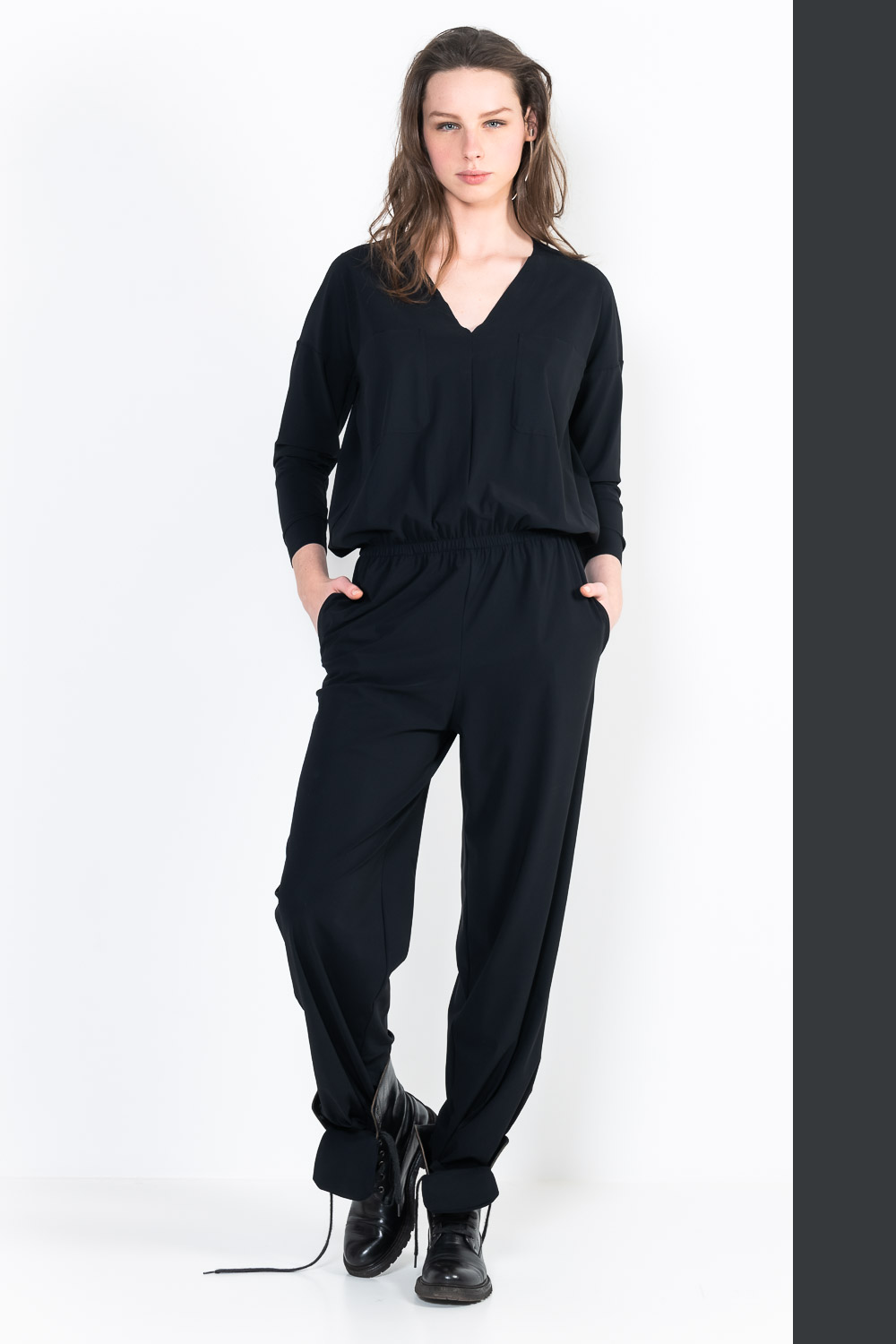 L76 2-pocket blouse jumpsuit