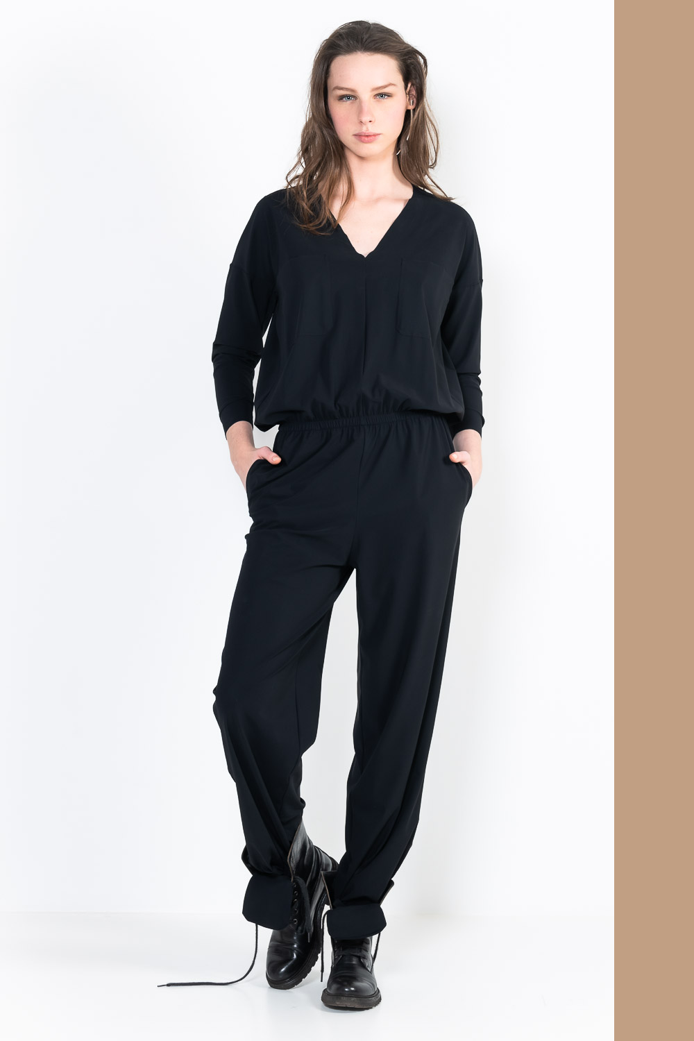 L76 2-pocket blouse jumpsuit