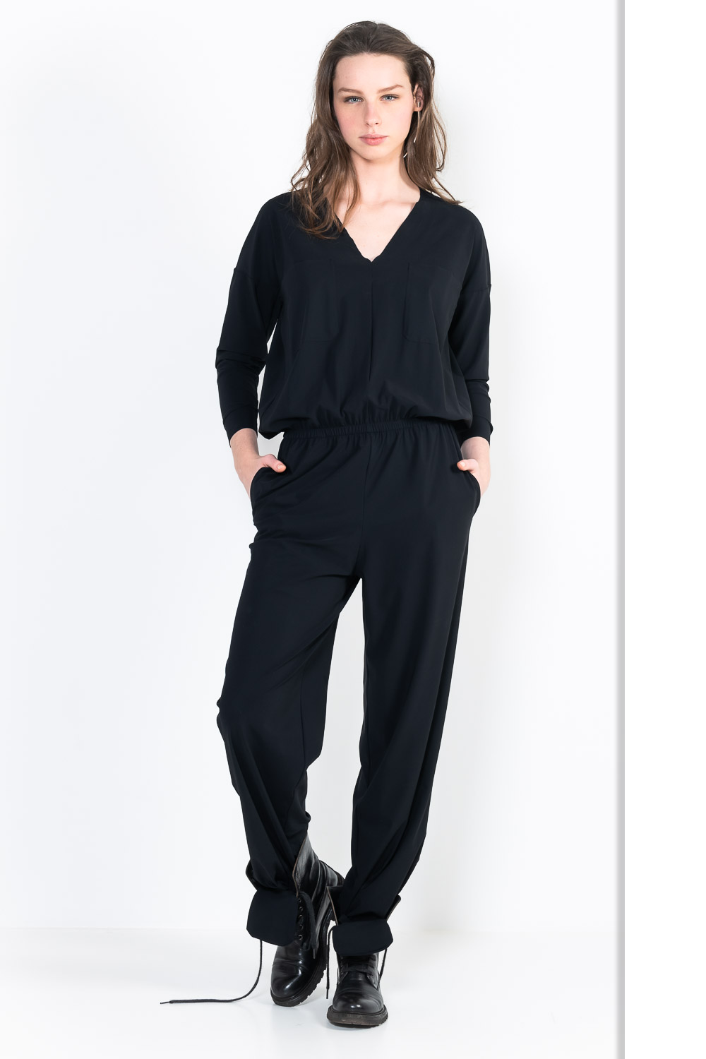 L76 2-pocket blouse jumpsuit