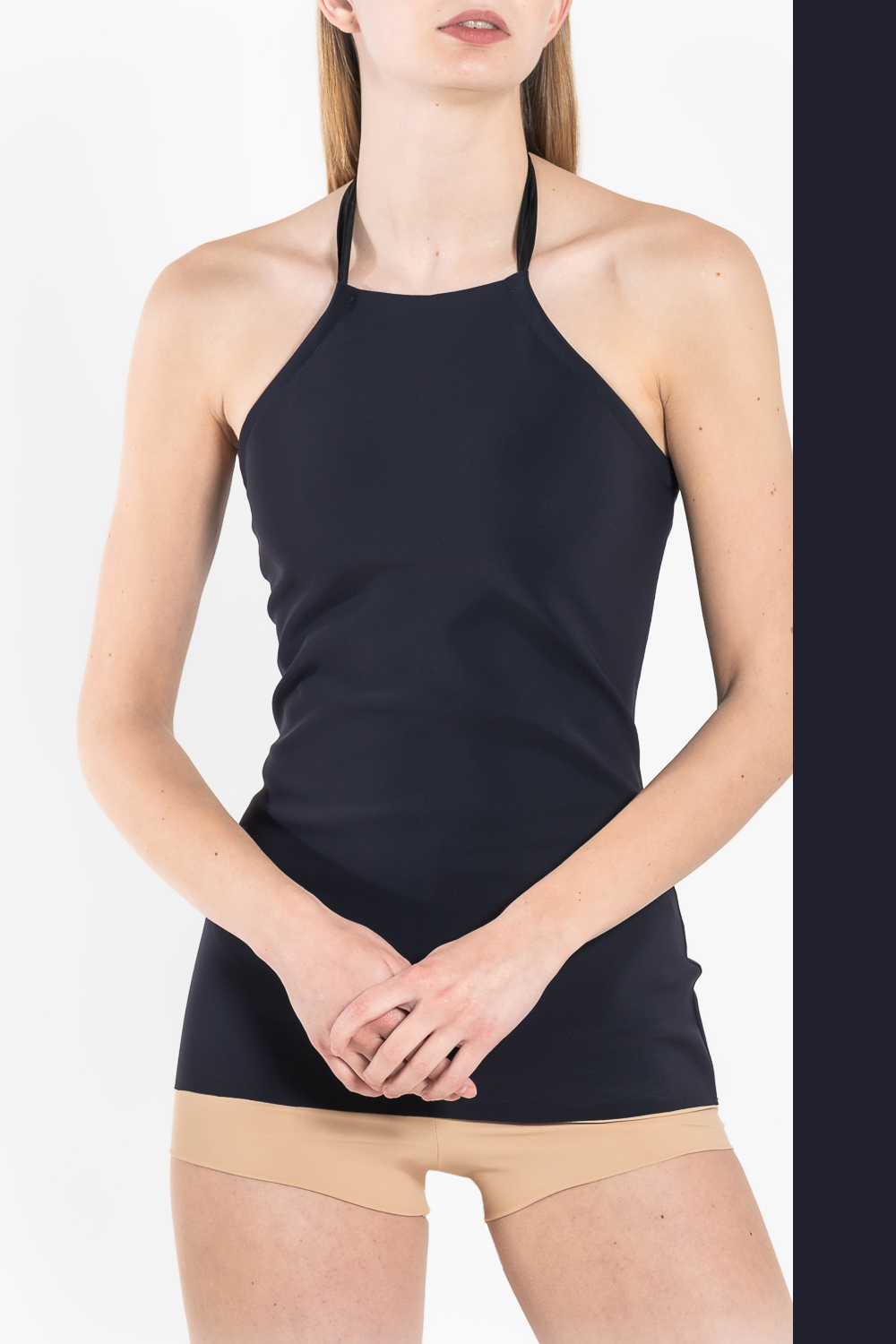 T9 Open back satin bow top