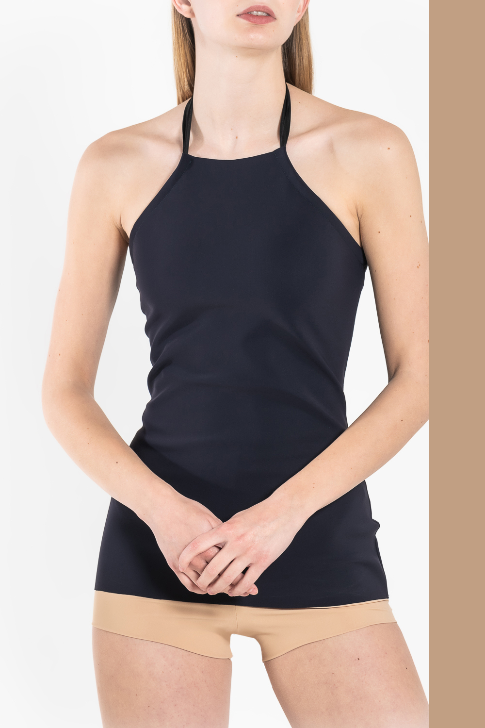 T9 Open back satin bow top