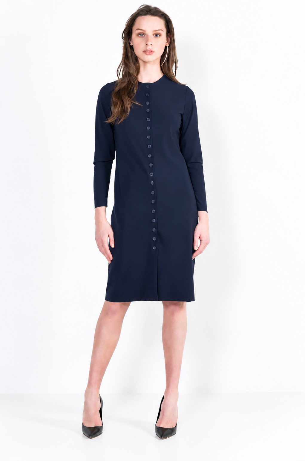 L14 Bis Gilet boutonné long ras du cou
