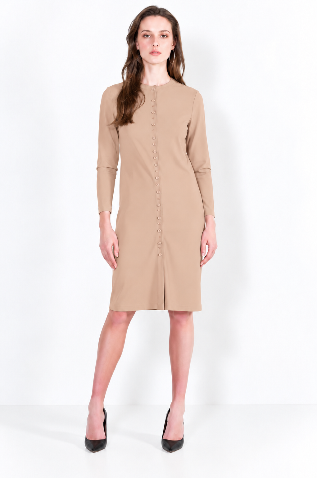 L14 Bis Gilet boutonné long ras du cou