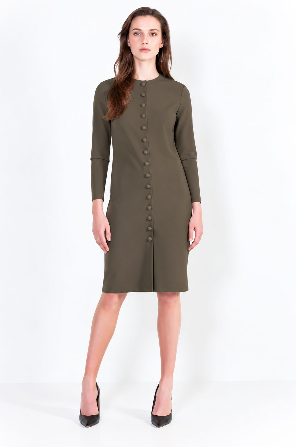 L14 Bis Gilet boutonné long ras du cou