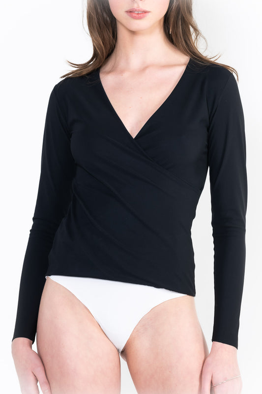 L30 Long-sleeved wrap top